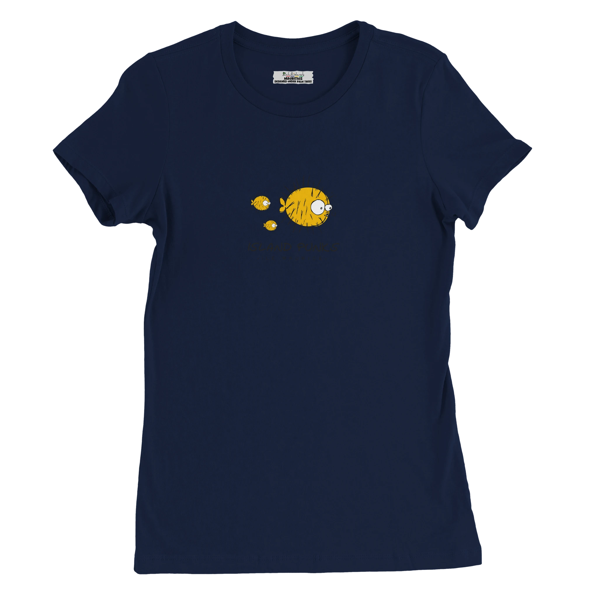 Island Punks Womens Crewneck T-shirt | Chilliisland Global Colour Navy