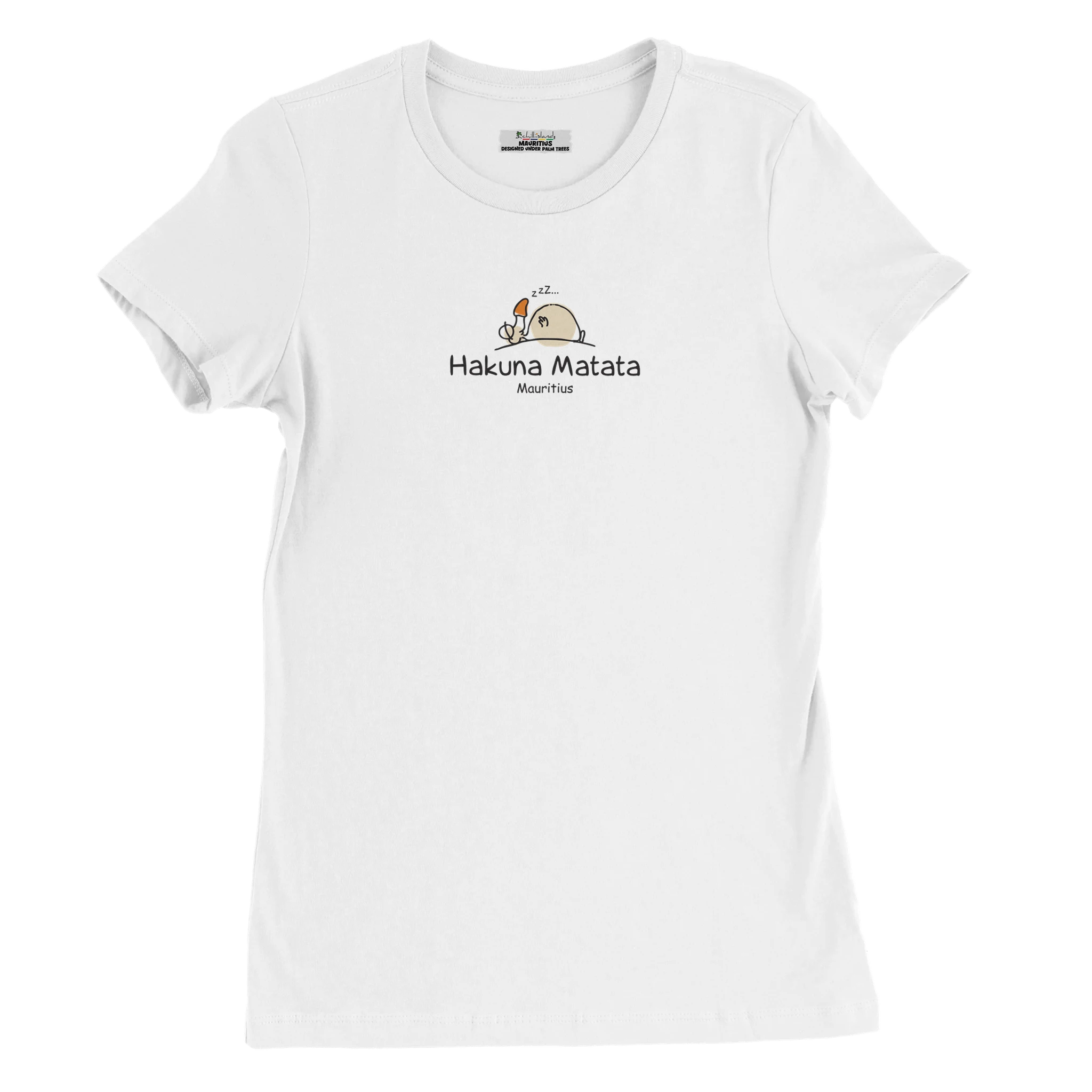 Hakuna Matata Womens Crewneck T-shirt | Chilliisland Global Colour White