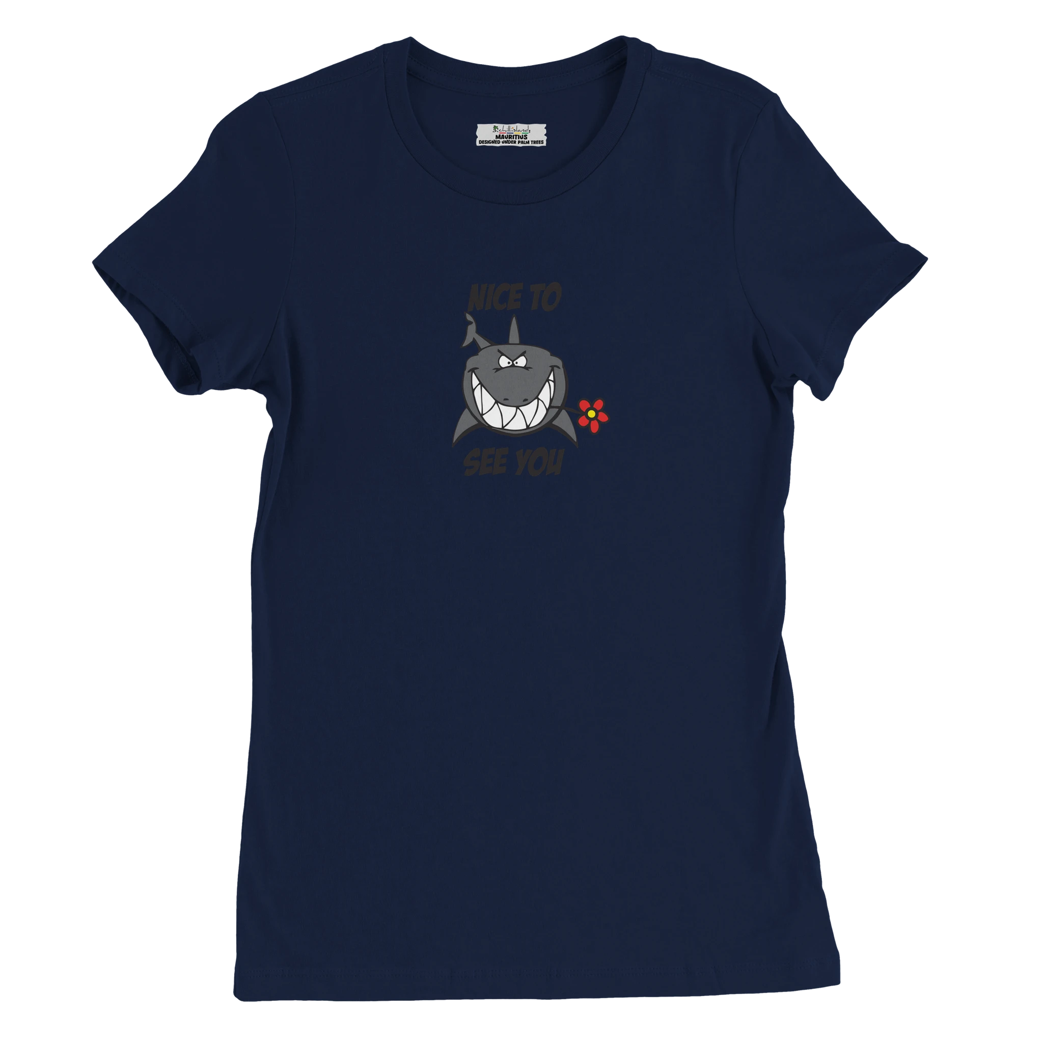 Nice To See You Womens Crewneck T-shirt | Chilliisland Global Colour Navy
