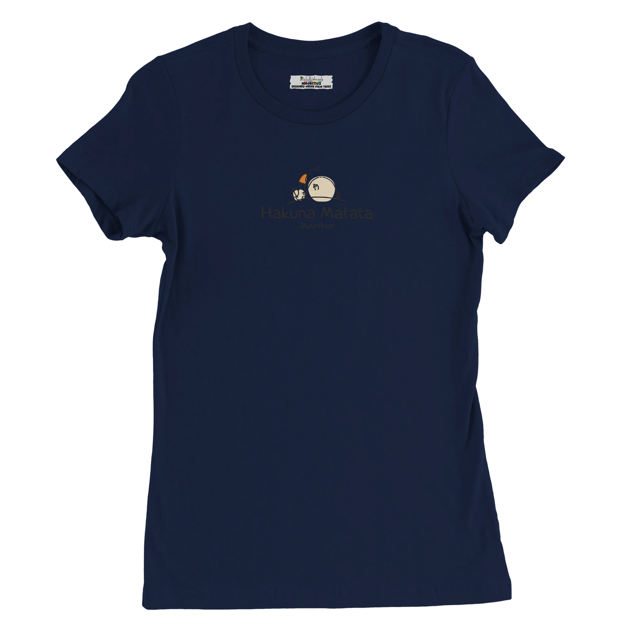 Hakuna Matata Womens Crewneck T-shirt | Chilliisland Global Colour Navy