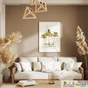 Mauritius Island cocotiere poster framed