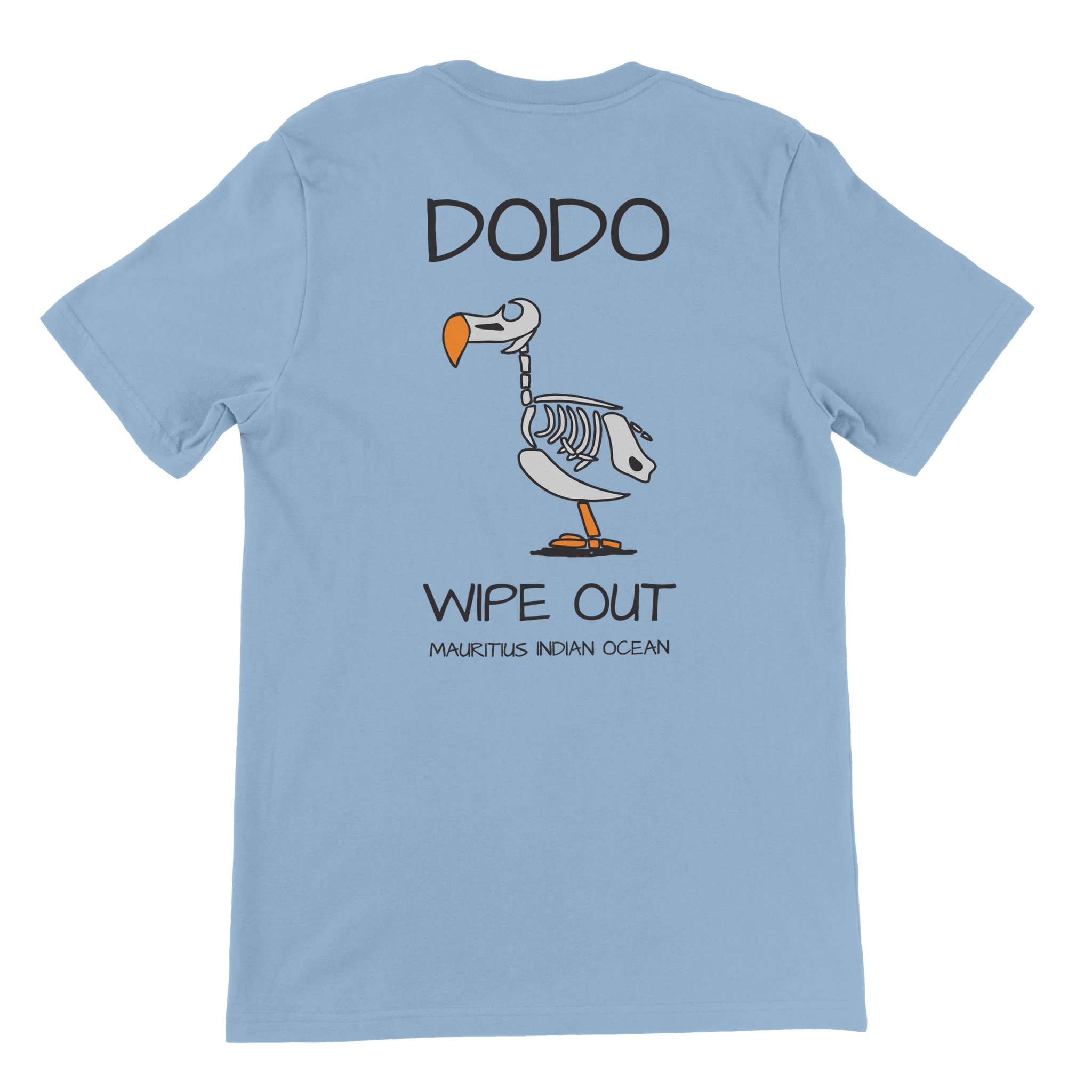 Dodo Wipe Out Mauritius Men’s T-shirt |Chilliisland Global Colour Pale Blue