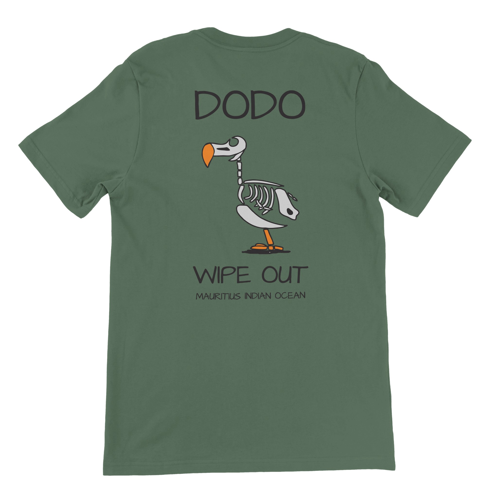 Dodo Wipe Out Mauritius Men’s T-shirt |Chilliisland Global Colour Military Green
