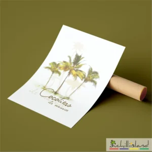 cocotiere ile maurice mauritus poster