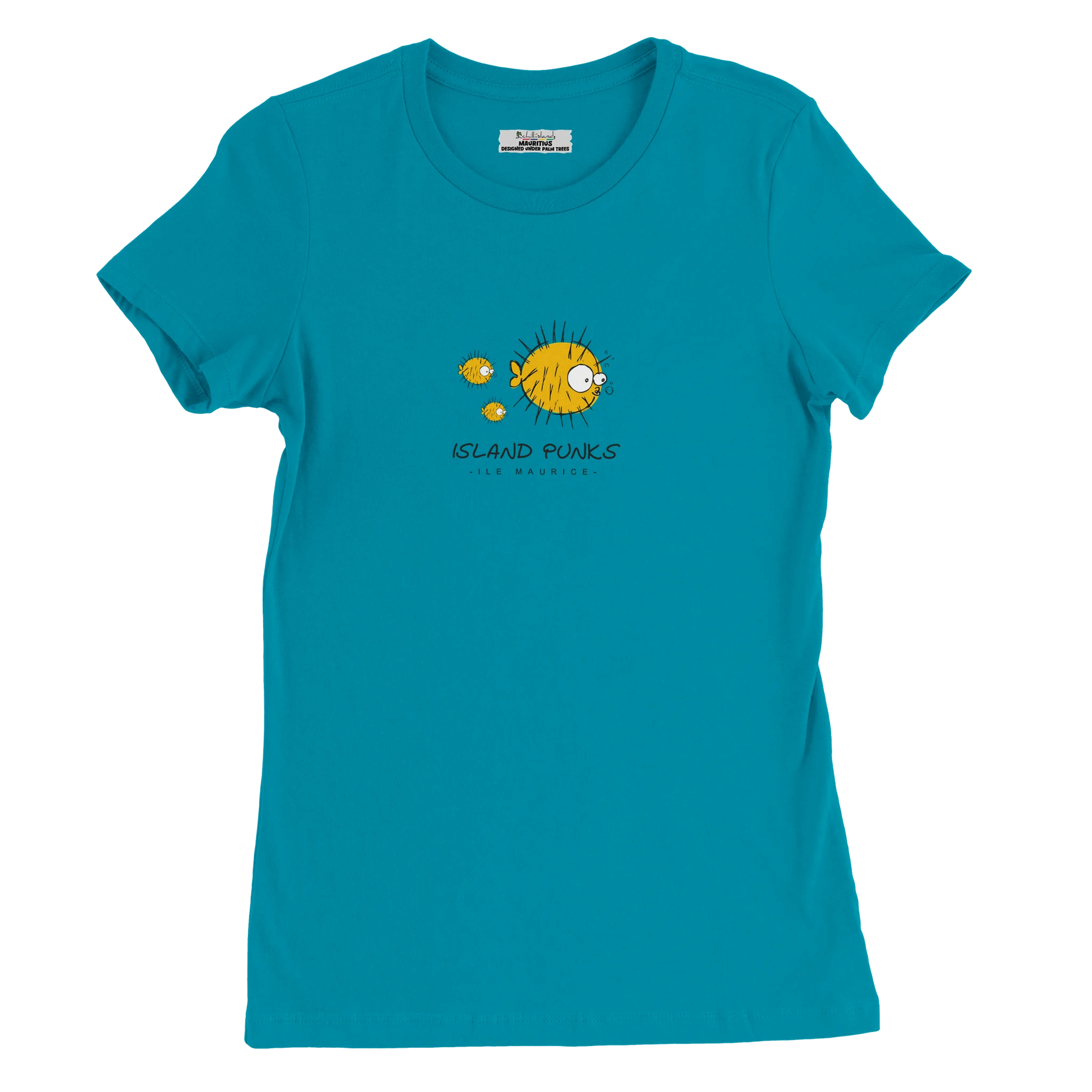 Island Punks Womens Crewneck T-shirt | Chilliisland Global Colour Blue