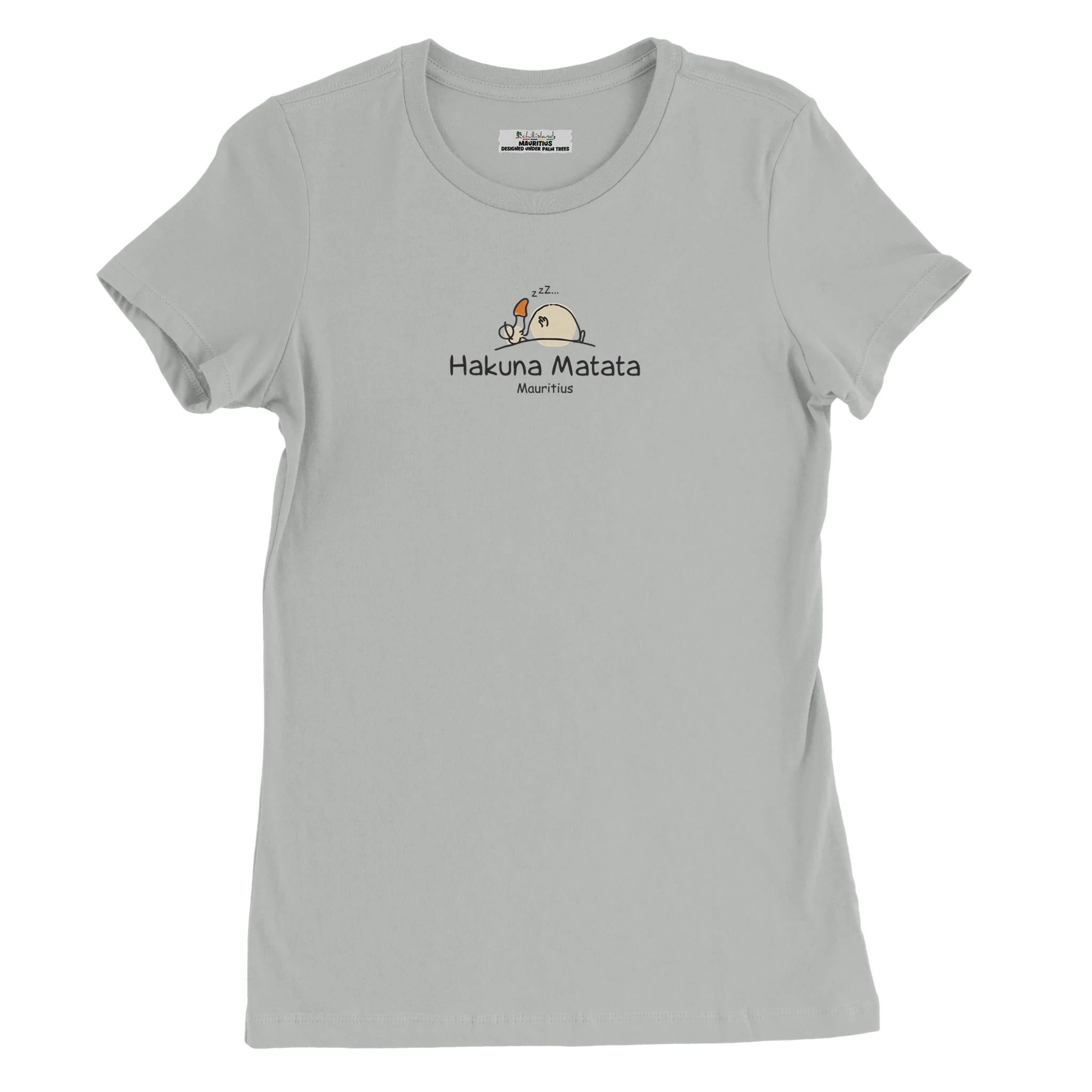 Hakuna Matata Womens Crewneck T-shirt | Chilliisland Global Colour Pale