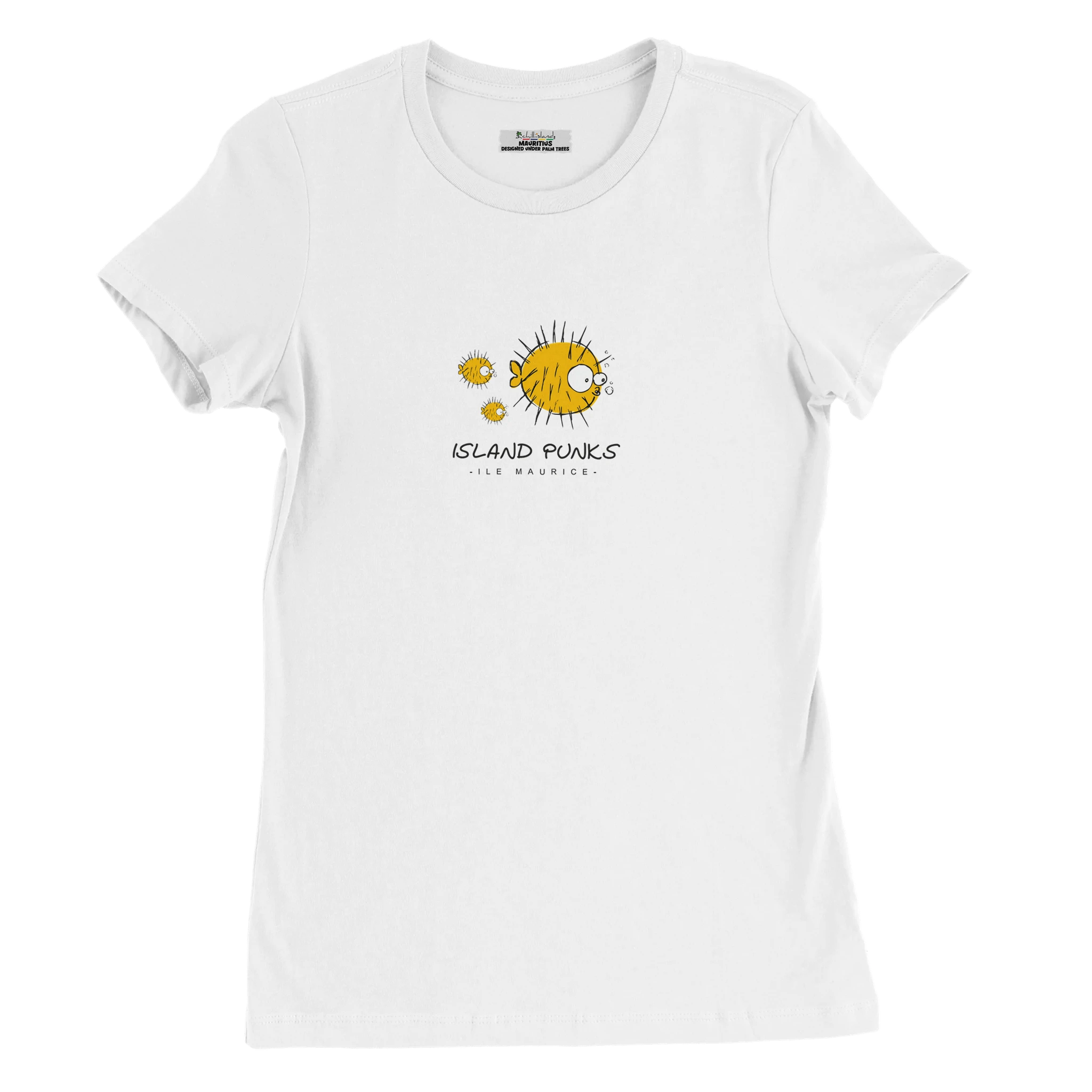 Island Punks Womens Crewneck T-shirt | Chilliisland Global Colour White