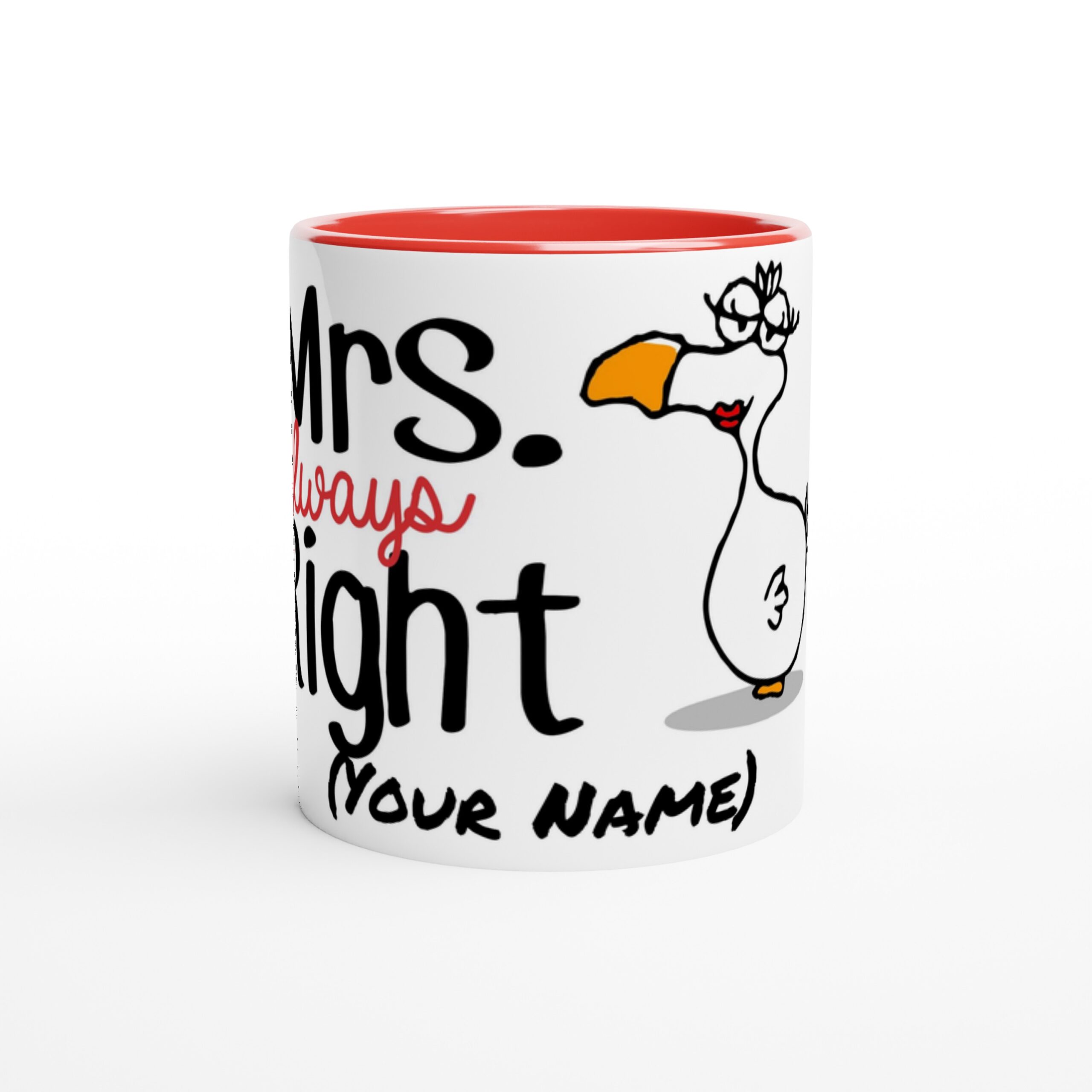 chilliisland mug mrs right front design red mug