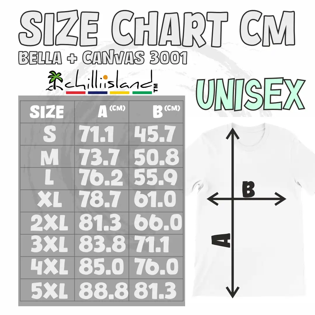 size chart chilliisland t shirts bella unisex